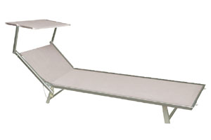 Rodeschini - Sunbed with Ivory Luxury Roof