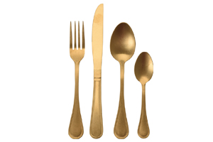Ki - Steel Cutlery Set 16 pcs Gold